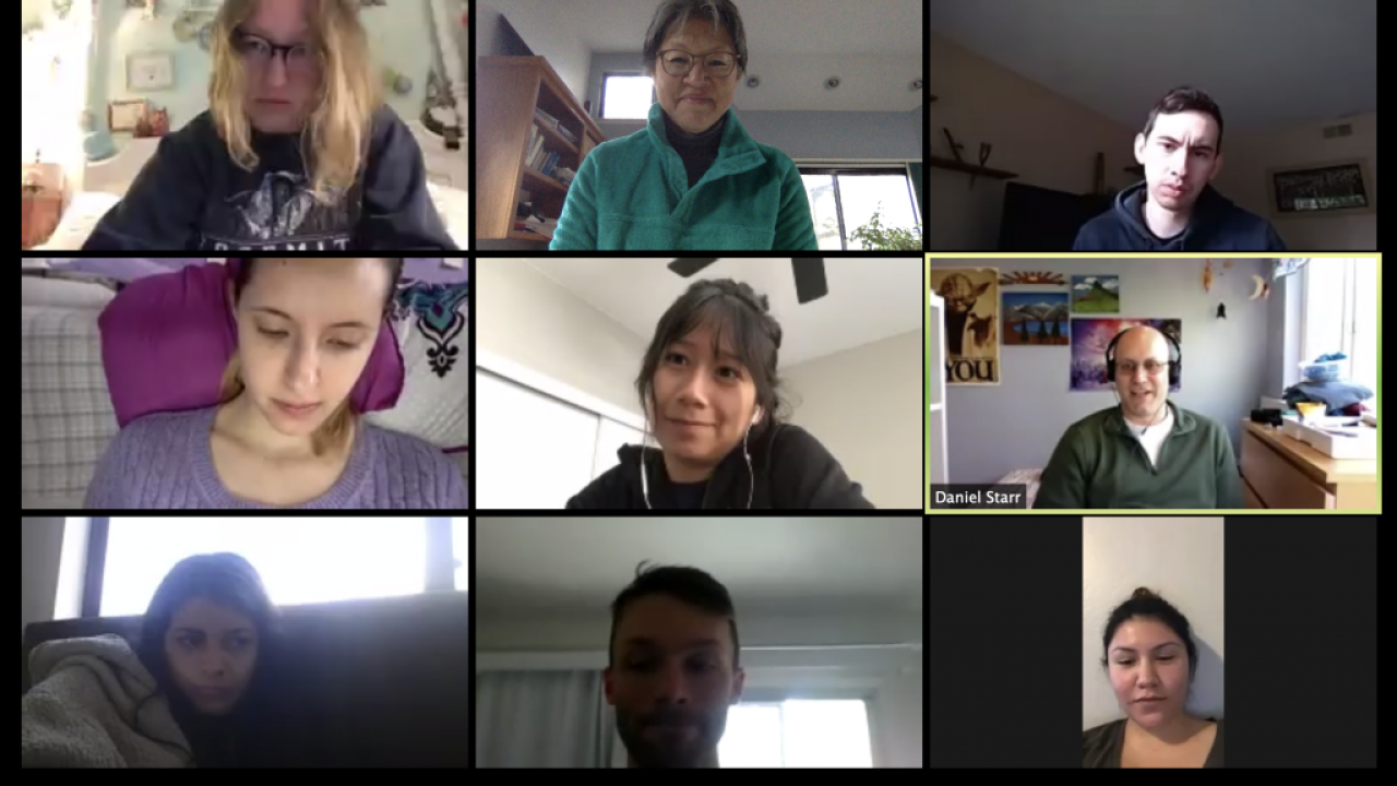 PREP@UCD 2019 cohort zoom screen