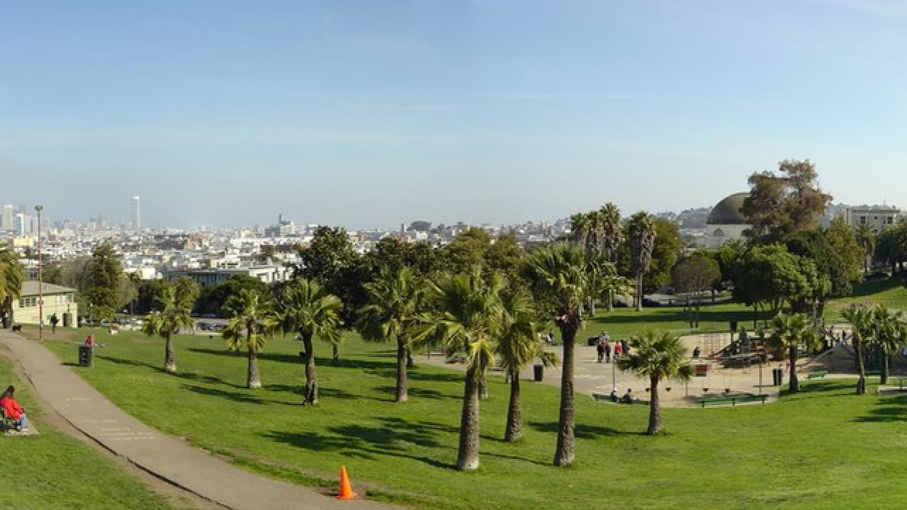 Dolores Park, SF, panorama