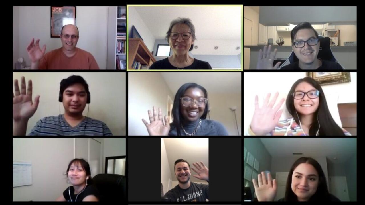 PREP 2020-2021 cohort, zoom screenshot