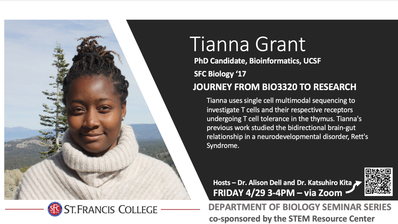 Tianna Grant's virtual return to St. Francis College ...