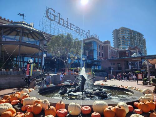 Ghirardelli Square with pumpkins