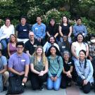 Group photo of students and faculty from PREP sites at UC Davis, Santa Cruz, and Berkeley outside Briggs Hall at UC Davis