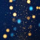 blue and gold lights